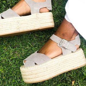 Jeffrey Campbell Platform Sandals 8 Beige